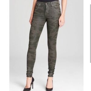 Citizens of Humanity Rocket High Rise Skinny Wax Coated Camo Jeans size 25
